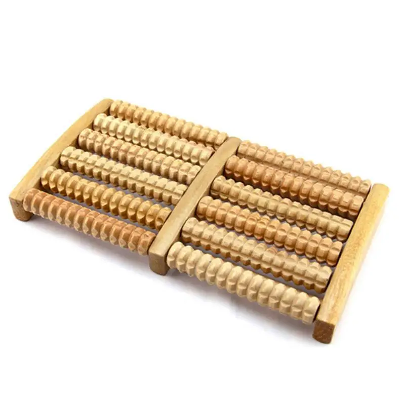 

Dual Wooden Foot Feet Massager Roller Relieves Plantar Fasciitis Heel Arch Pain Stress Relief & Relaxation Tool Product