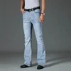Spring 2024 Vintage Flared Jeans For Men Boot Cut Denim Jeans Classic Bell Bottom Casual Pants Fashion Light Blue Trousers 5