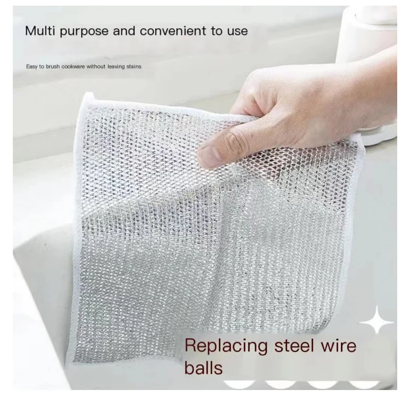 

Replacing Steel Wire Balls with Steel Wire Dishwashing Cloth for Household Cleaning Cloth, Mesh, Non Oil Staying Cloth, Kitchen