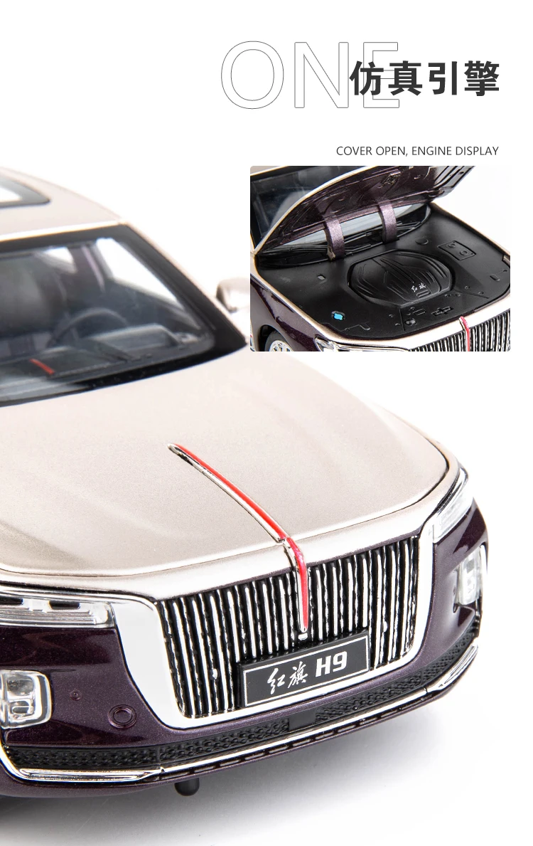 Hongqi H9 Lüks 1:24 Ölçekli 
