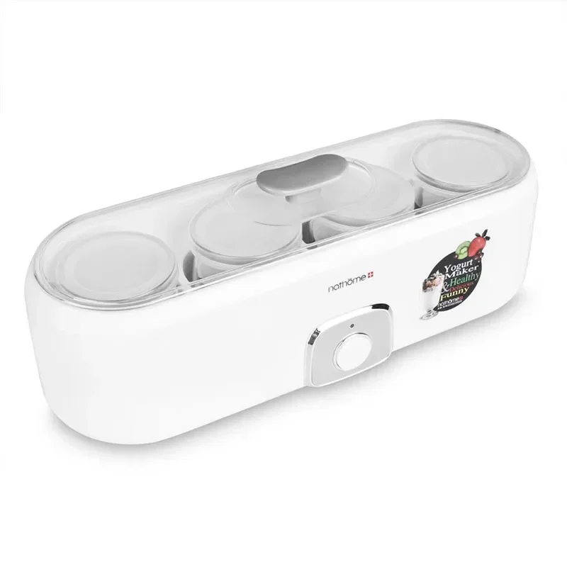 Electric Yogurt Maker With 4 Glass Cups Automatic Leben Yoghurt Rice Wine Machine Buttermilk Sour Cream Natto Fermenter 220V