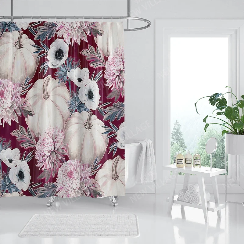 Waterproof fabric shower curtains Bathroom curtain accessories Bath curtain for shower 180x200cm 240*200 plant boho decoration 4