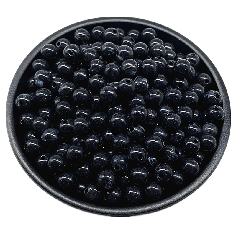 Colorful Acrylic Round Beads for Jewelry Making and DIY Accessories