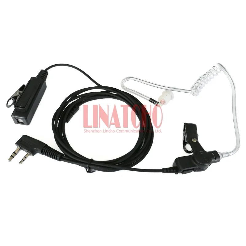 Good Quality Acoustic Air Tube Radio Walkie Talkie Earphone Earplug with Professional PTT Microphone