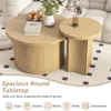 Set of 2 Coffee Tables, Round Coffees Tables Living Room, Wood Table Set, Sofa Side Living Room Bedroom Coffee Table 5