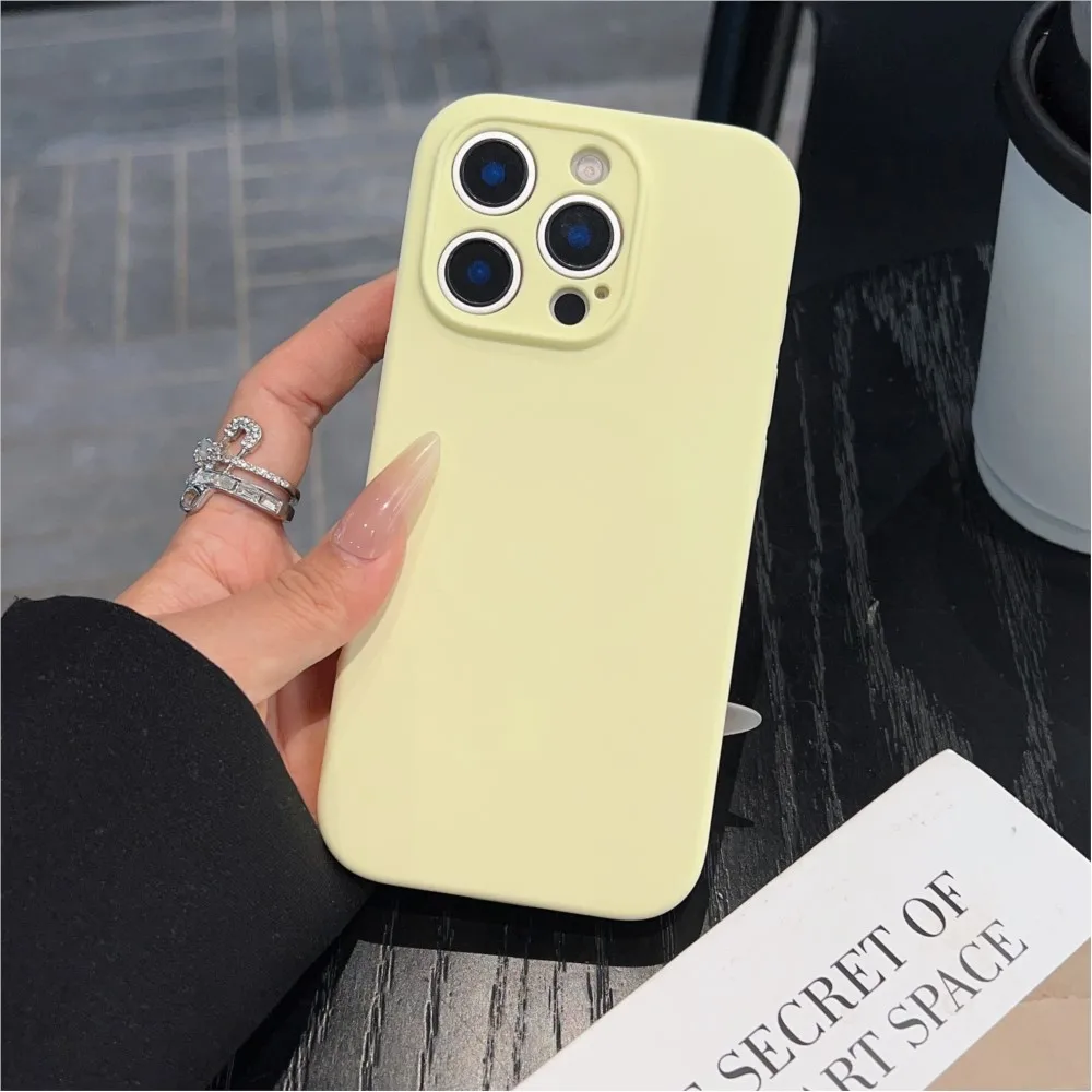Premium Liquid Silicone Magnetic Case with Wireless Charging and Lens Protector - Soft Back Cover