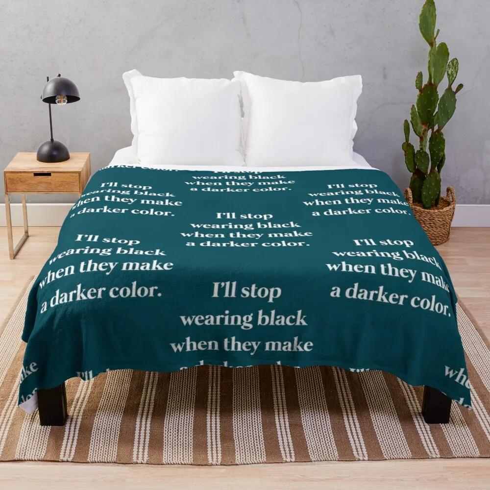 

I always wear black Throw Blanket Extra Large Throw Blanket