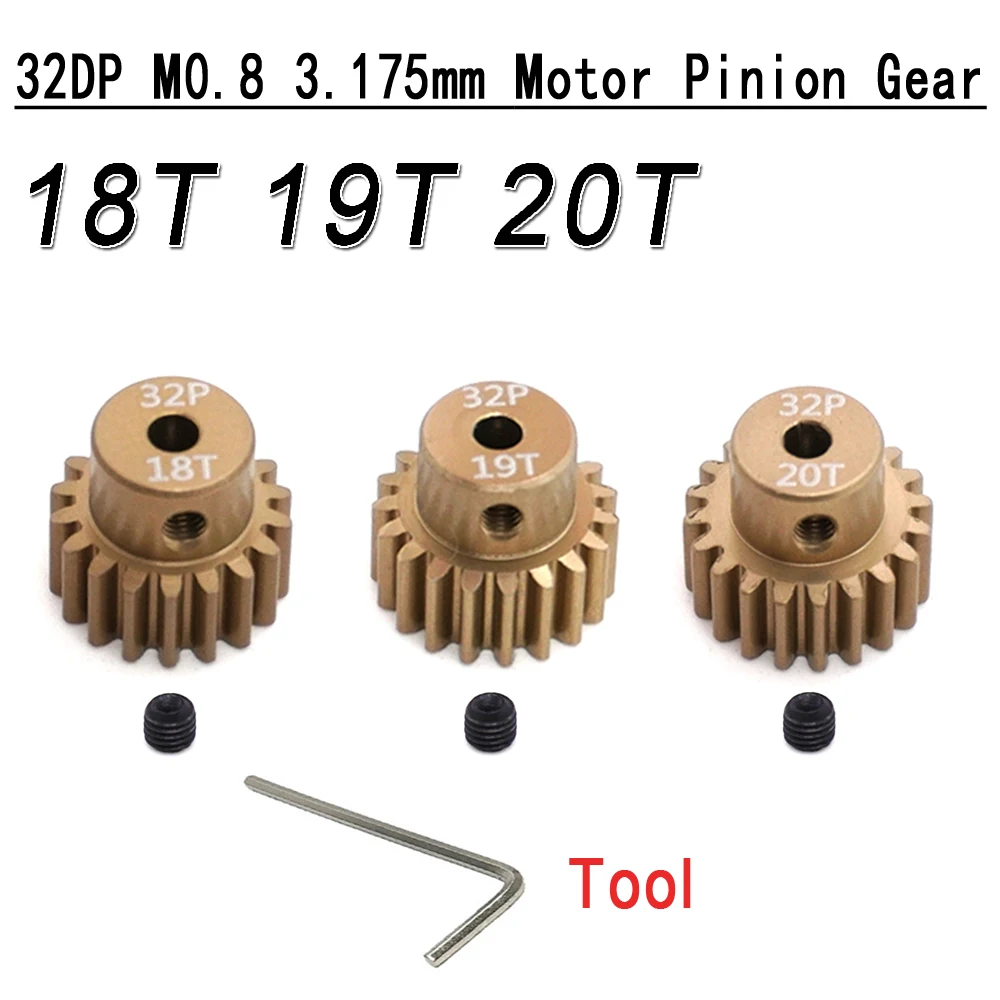 3PCS M0.8 3,175mm 32DP Motor Getriebe 12/13/14/15/16/19/20/21/23/24T Ritzel für Traxxas Arrma HSP HPI AXIAL Tamiya Losi 1/10 RC Auto – Detail 14