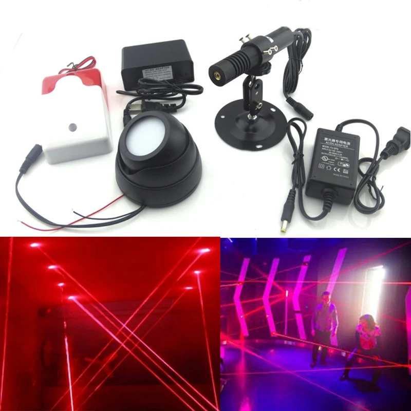 

New Escape Room Game Props Red Light Laser Transmitting & Receiving Device Real-life Secret Room Prop Laser Burglar Alarm System