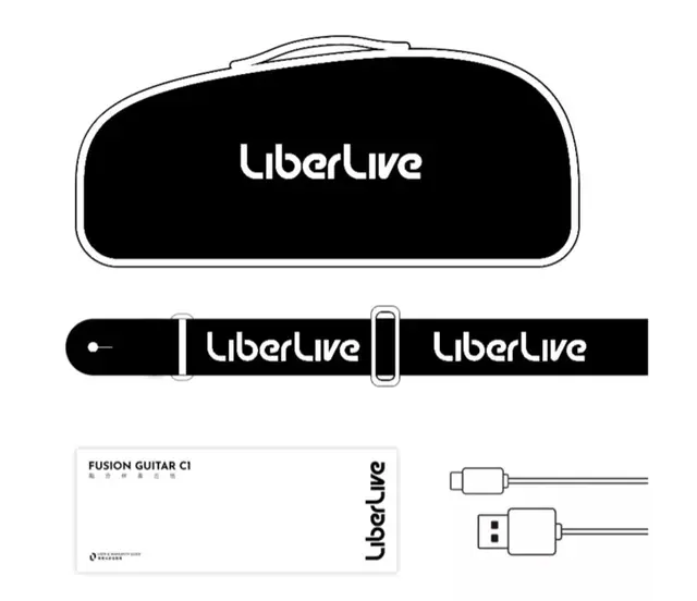 リバライブ(LiberLive)c1弦なしエレキギターストラップ、折りたたみ式