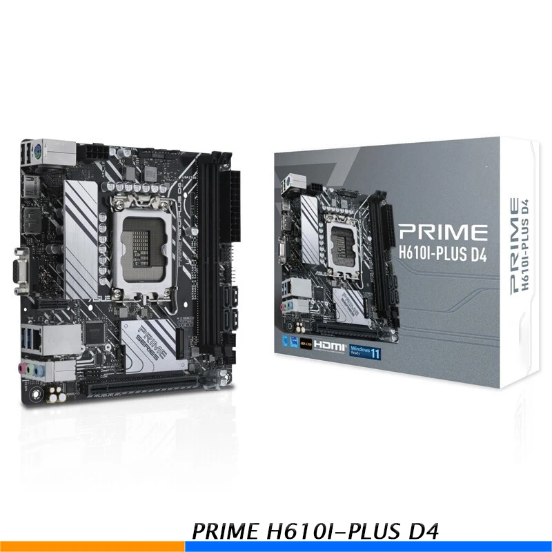 Desktop Mini Motherboard For ASUS PRIME H610I PLUS D4 ITX MINI