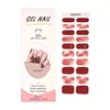 Semi Cured Gel Nails Wraps Fashion Transparent Solid Color Manicure Decal UV LED Lamp Need Gel Nail Stickers Decoration NG 3