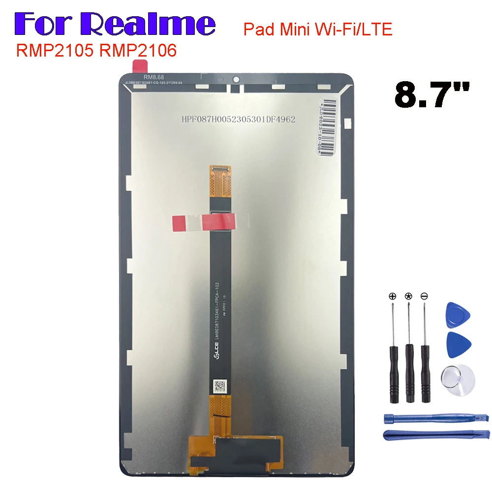 

AAA+ LCD 8.7" For Realme Pad Mini RMP2105 RMP2106 Touch Screen Digitizer With Lcd Display