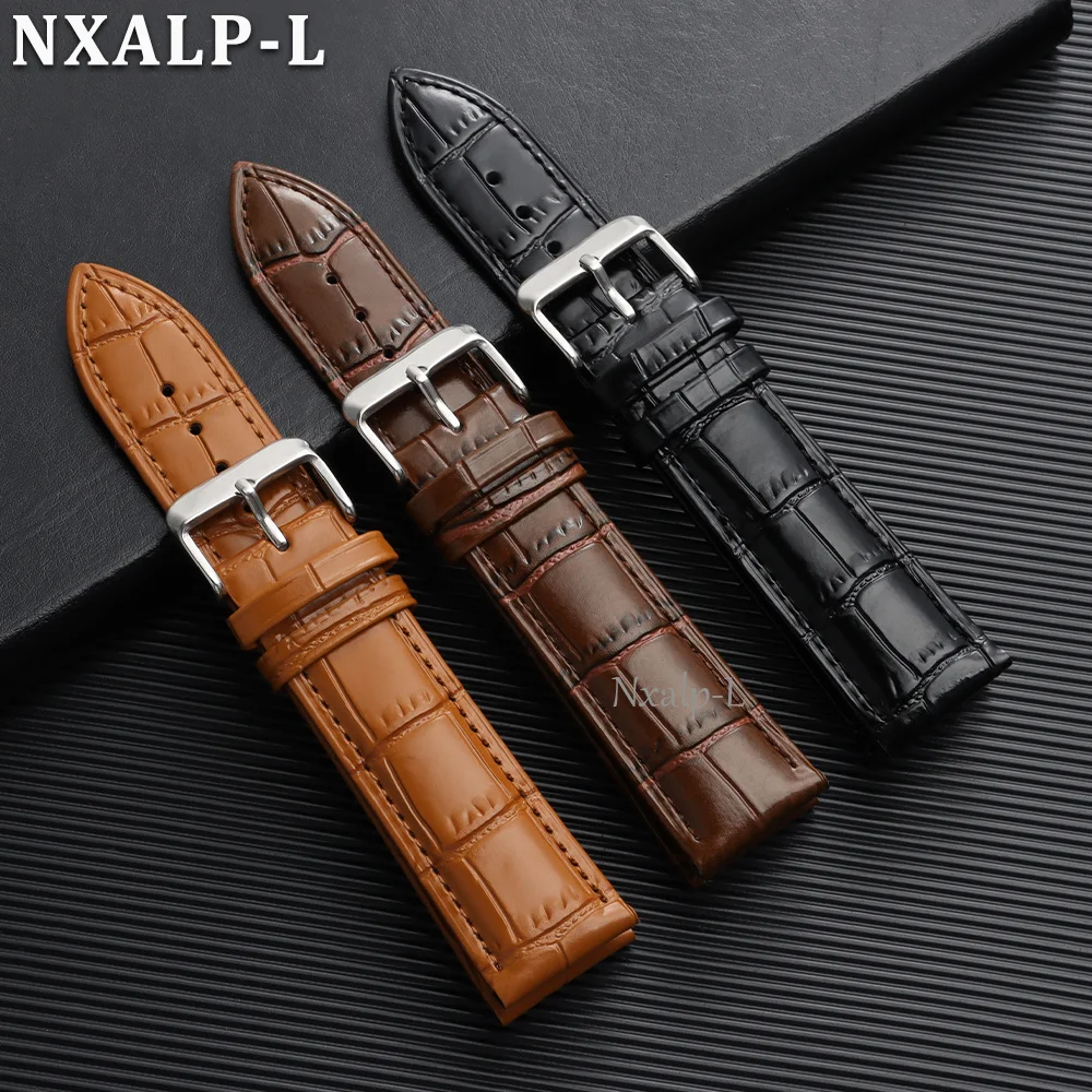Premium Genuine Leather Watch Band Replacement Strap – Elegant Cowhide Wristband