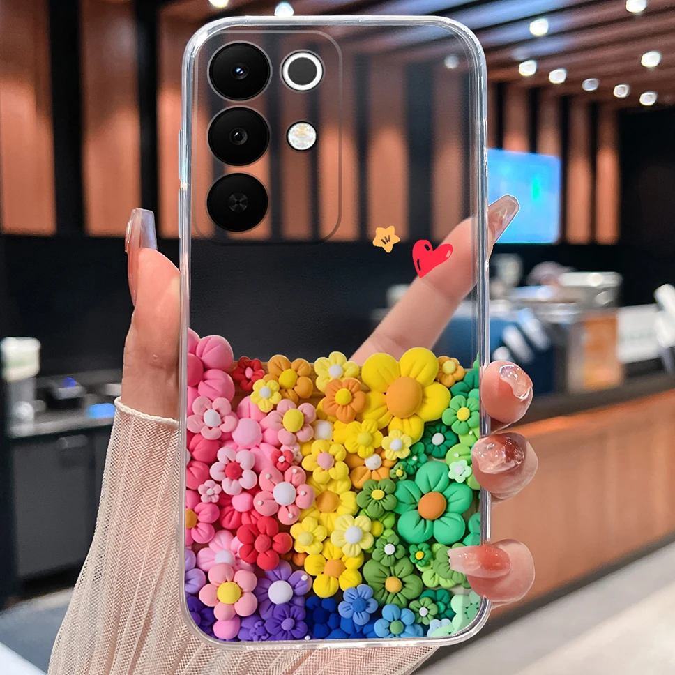 Colorful Patterned Clear Soft Silicone Phone Cover - Lightweight and Stylish Case