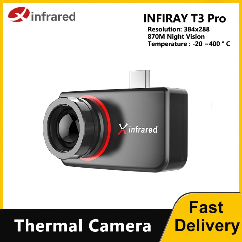 InfiRay 모바일 적외선 열화상 카메라, 산업용 온도계, 야외 야간 투시 장치, Xinfrared T3S T3 Pro
