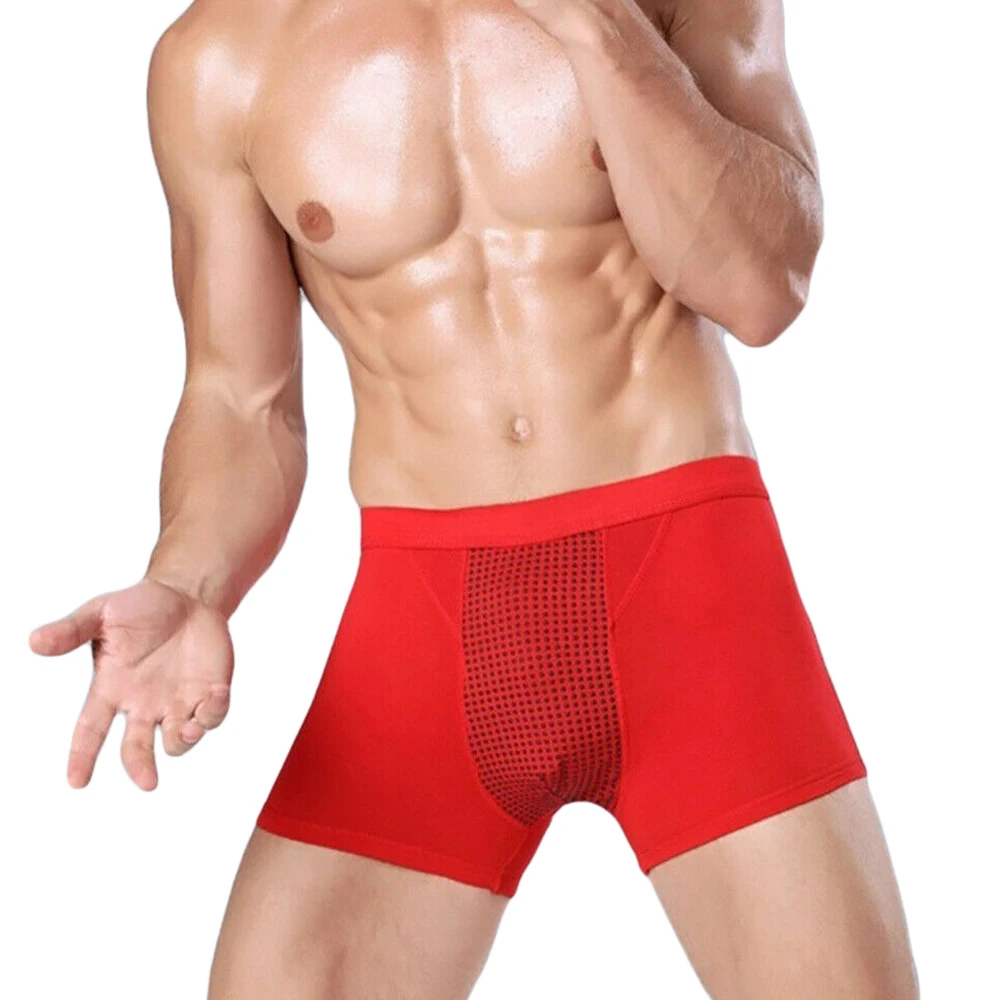 Men\'s Physiological Underwear Men Enlargement Underpants Health Boxer Shorts Tourmaline Prostate Magnetic Therapy