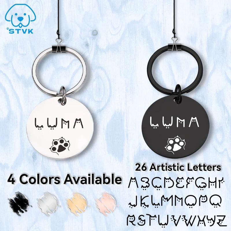 Customized Dog Tags Collar Free Engraved AntiLost ID Tags Nameplate Personalized Pet Collars