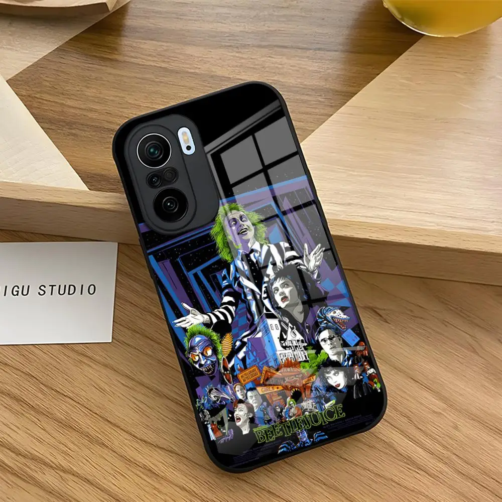 thumbnail image 1 of Funda de teléfono B-Beetlejuices 2 para Redmi 13 12 13c 12c Note 13 Pro Plus 11 12 Pro 10 12s 11s Cubierta trasera de vidrio templado, 1 of 5