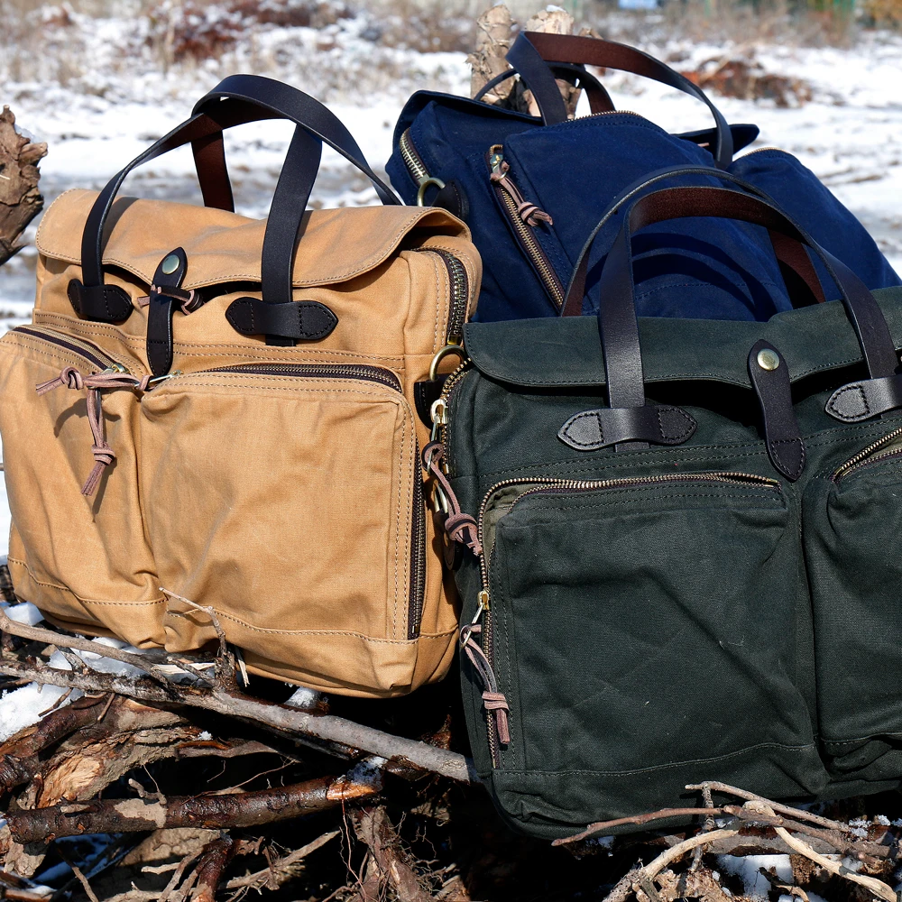 Tailor Brando Super Quality Backpack American Retro 70140 Oil Wax Canvas Handbag Size 40*32*9cm Heavy Waterproof Shoulder Bag