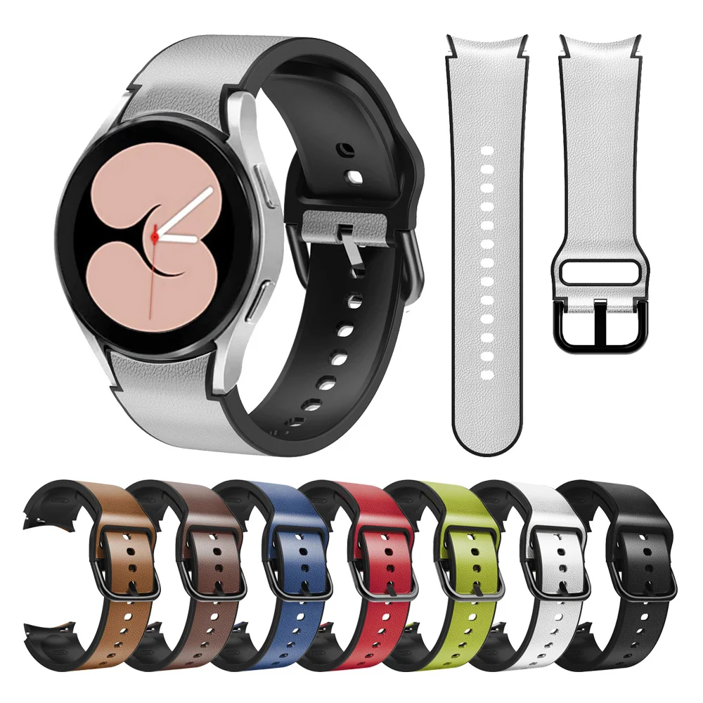 

No Gap Silicone Strap For Samsung Galaxy Watch 4 Classic 42mm 46mm Galaxy Watch4 44mm 40mm Leather Replacement Watchband band