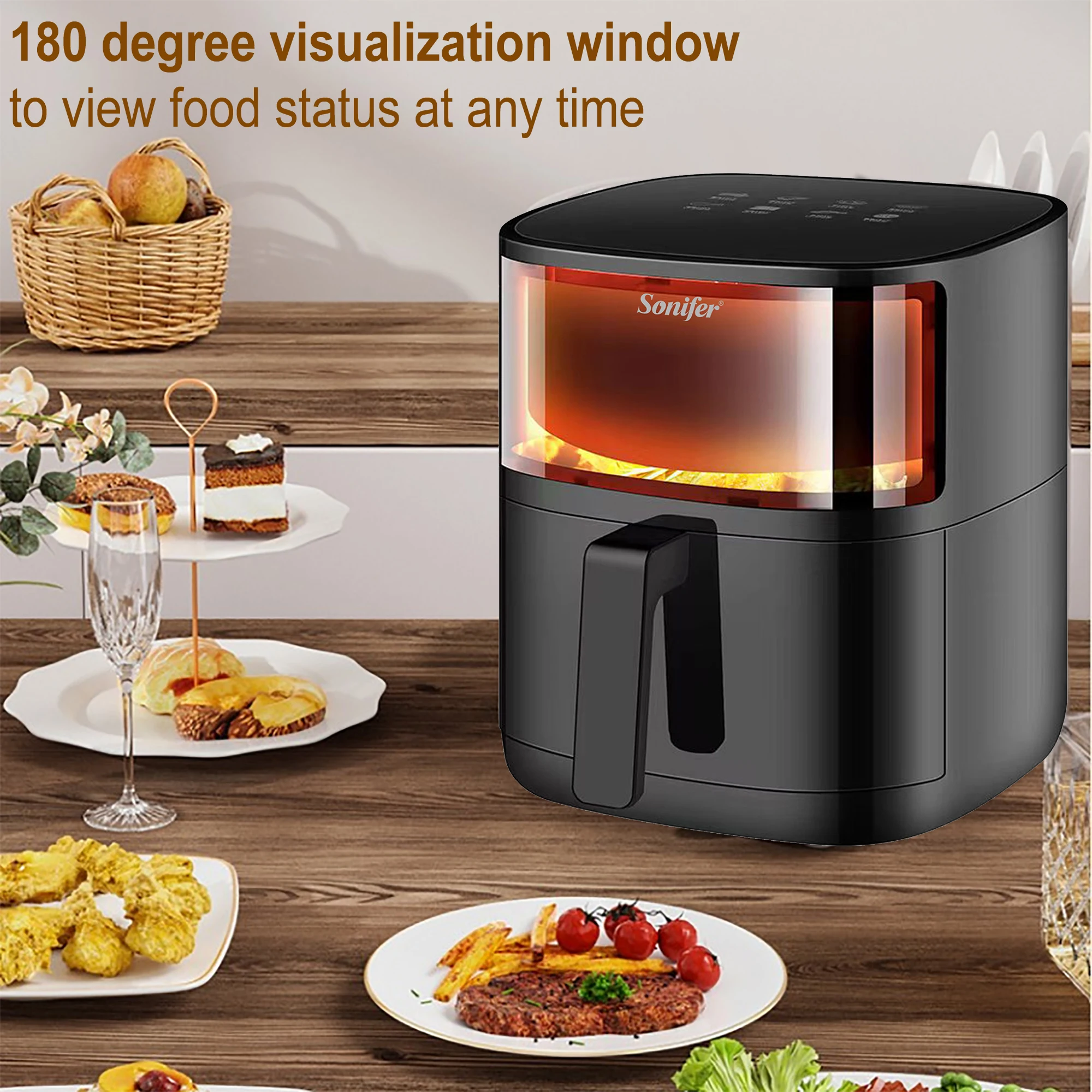 4L Air Fryer Without Oil Oven 1300W Multifunction Electric Deep