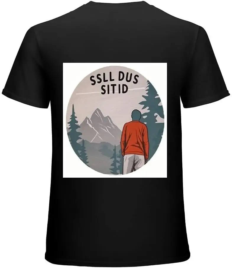 

Мужская черная футболка Shiartex с коротким рукавом, черная футболка для походов на улице