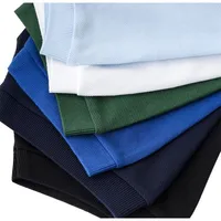 Polo d'été de haute qualité pour hommes 100% coton décontracté manches courtes Polos zones me mode revers T-shirt Homme Y-S-5XL 5
