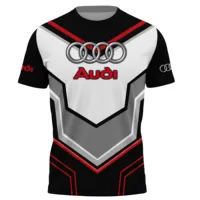 Audi Racing Shirts Men Women Matching Outfits Clothes Round Neck Short Sleeved Shirts Quick-drying Soft Lightweight Oversize Top 2