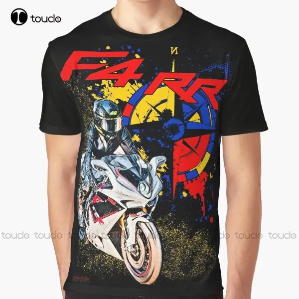 

F4 Rr Mv мотоциклы, большая тропа, мотоцикл, графическая футболка для мотоциклистов на заказ, подростковые унисекс футболки с цифровой печатью