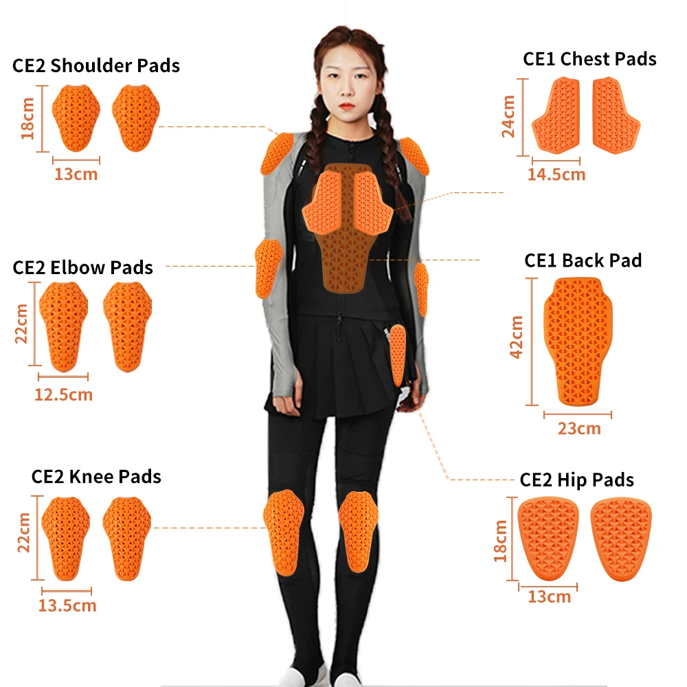 WOSAWE Motorcycle Shoulder Elbow Back Protector Universal CE Soft Armor Pads Motorbike Chest Pads Racing Jacket Insert Armor motorcycle back protector motorcycle knee pads motorcycle armor motorcycle body armor body protector motorcycle armor vest motorcycle armor pads motorcycle armor accessories