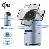 qi2 3 in 1 Magnetic Wireless Charger Desktop Bluetooth Speaker For iPhone 17~12 Apple Watch 11-2 Airpods Pro 3 Fast Charging