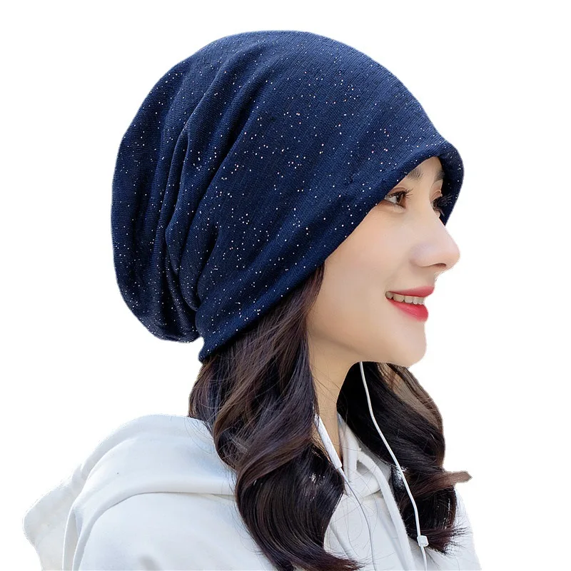 Women Summer Silver Dot Breathable Sun Hat Spring Autumn Windproof Warm Pregnant Confinement Cap Multifunction Headscarf W52 5