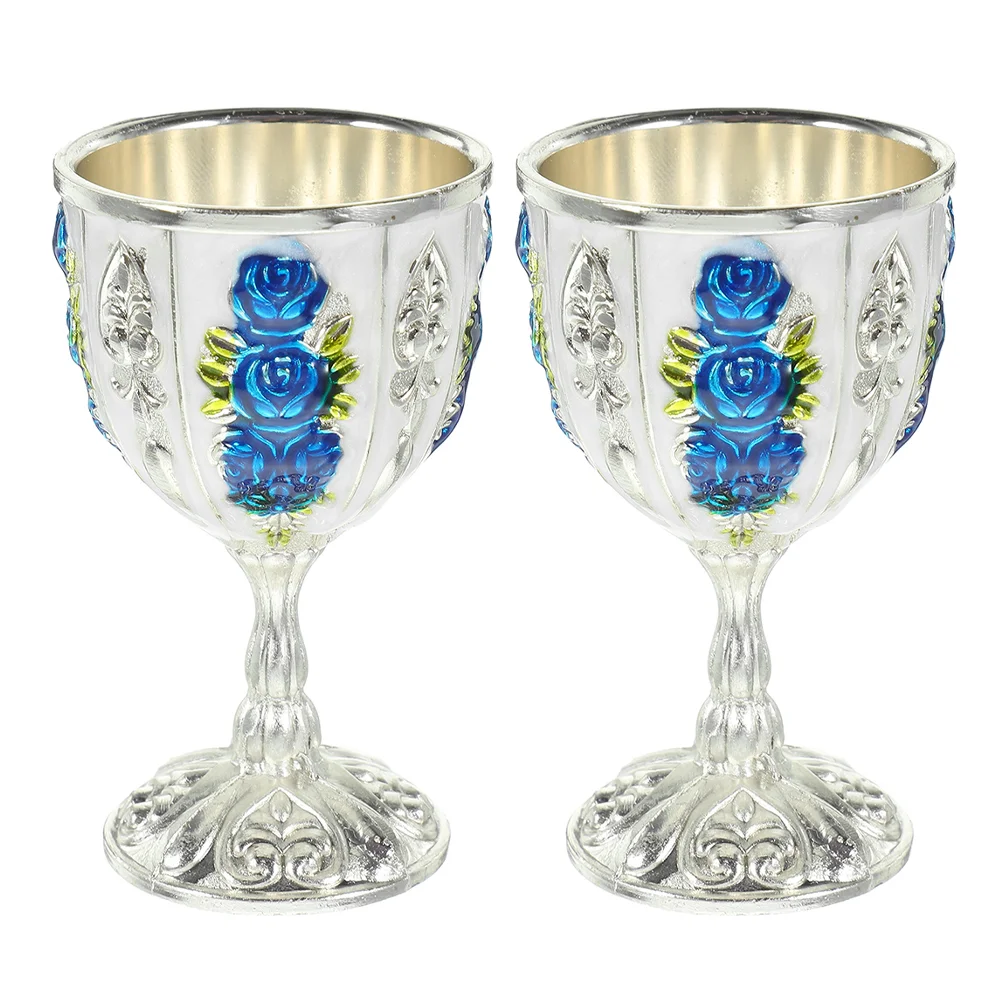 

2pcs Retro Cups Delicate Cocktail Cups Vintage Drinking Cups Holder Cups