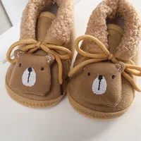 Winter Baby Booties Shoes Cartoon Animal Warm Baby Boy Girl Shoes Snow Boots First Walkers Soft Bottom Infant Crib Shoes 5