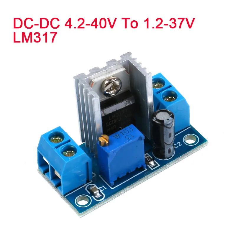 LM317 DC-DC 컨버터 벅 스텝 다운 회로 기판 모듈 선형 레귤레이터 LM317 가변 전압 레귤레이터 전원 공급 장치