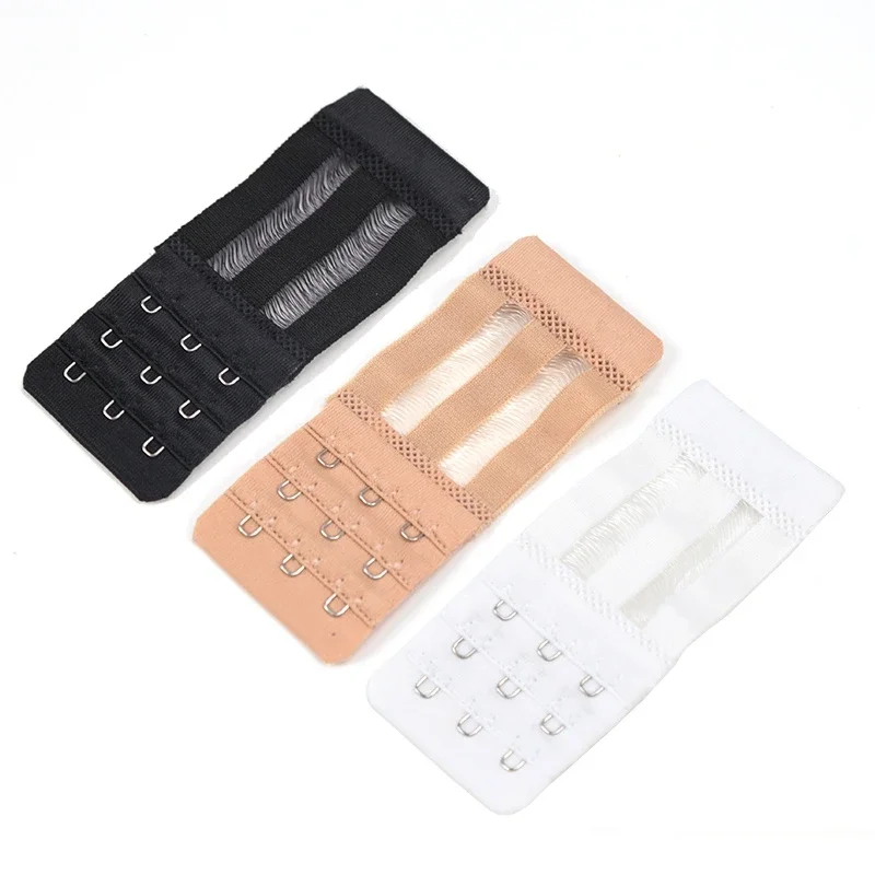 Ladies 3Pcs/set 3 Hook Bra Extender Soft Nylon Strap Extension Women Intimates Lengthened Bra Hook Extenders Bra Accessories
