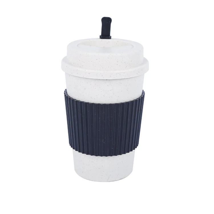 480ML Reusable Coffee Cups With Lids Wheat Straw Portable Coffee Cup  Dishwasher Safe Coffee Mug Tea Eco-Friendly Travel Cups - AliExpress