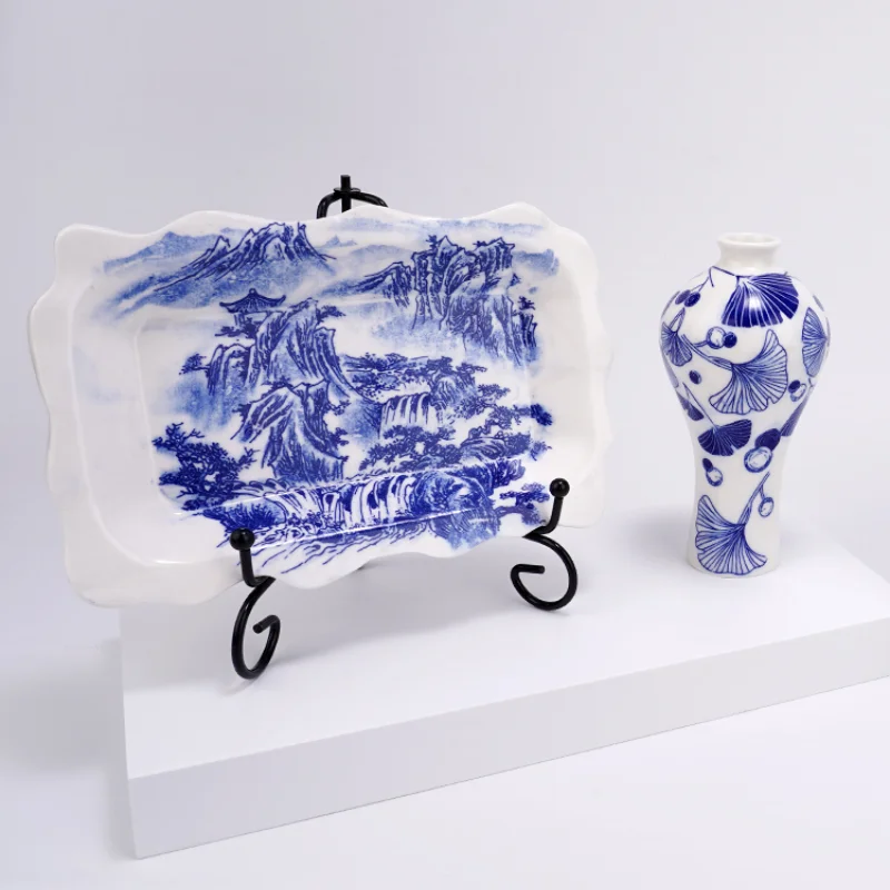 Creative Ceramic Decals Blue and White Porcelain Ceramics Clay Transfer Paper DIY Pottery Handicrafts Coloring Tool 1PCS