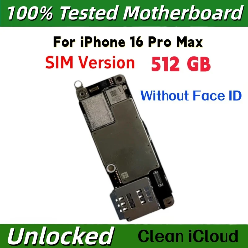 iPhone16 マザーボード　Face ID付き 100% Unlocked Motherboard For iPhone 16 pro Max With Face ID