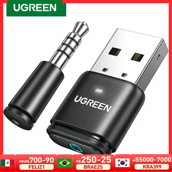 UGREEN USB 블루투스 5.3 송신기, aptX HD AD 오디오 어댑터, PS5, PS4, 닌텐도 스위치, 헤드셋 스피커, 마이크, 블루투스 리시버
