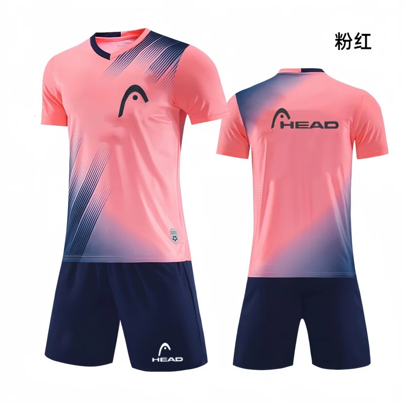 Sports Set Shirt And Shorts Set HEAD Men's T-shirt And Shorts Set Summer Tennis Short Sleeve T-shirt Stylish And Comfortable Badminton Training Shorts