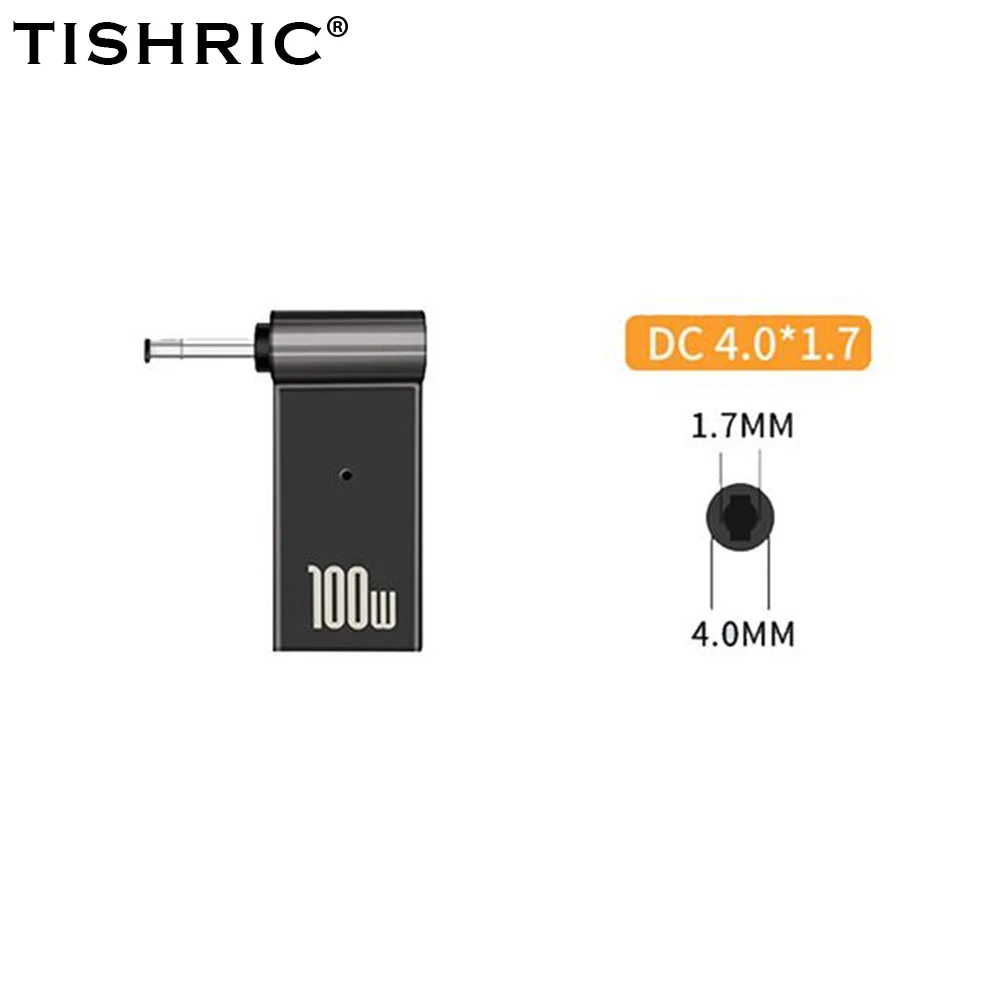 100W Laptop Power Charger Converter - Type-C to DC Male Adapter