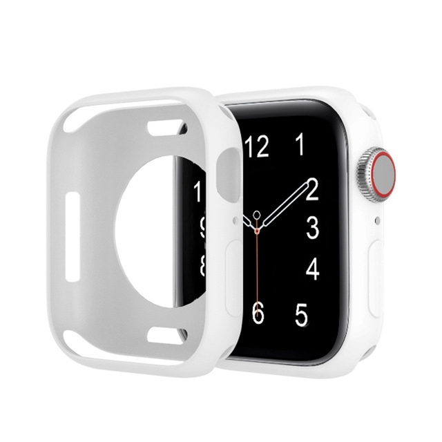 Case for Apple Watch Series 7 6 SE 5 4 3 44mm 40mm 45mm iwatch 42mm 38mm Silicone Cover Candy Color Screen Protector Shell