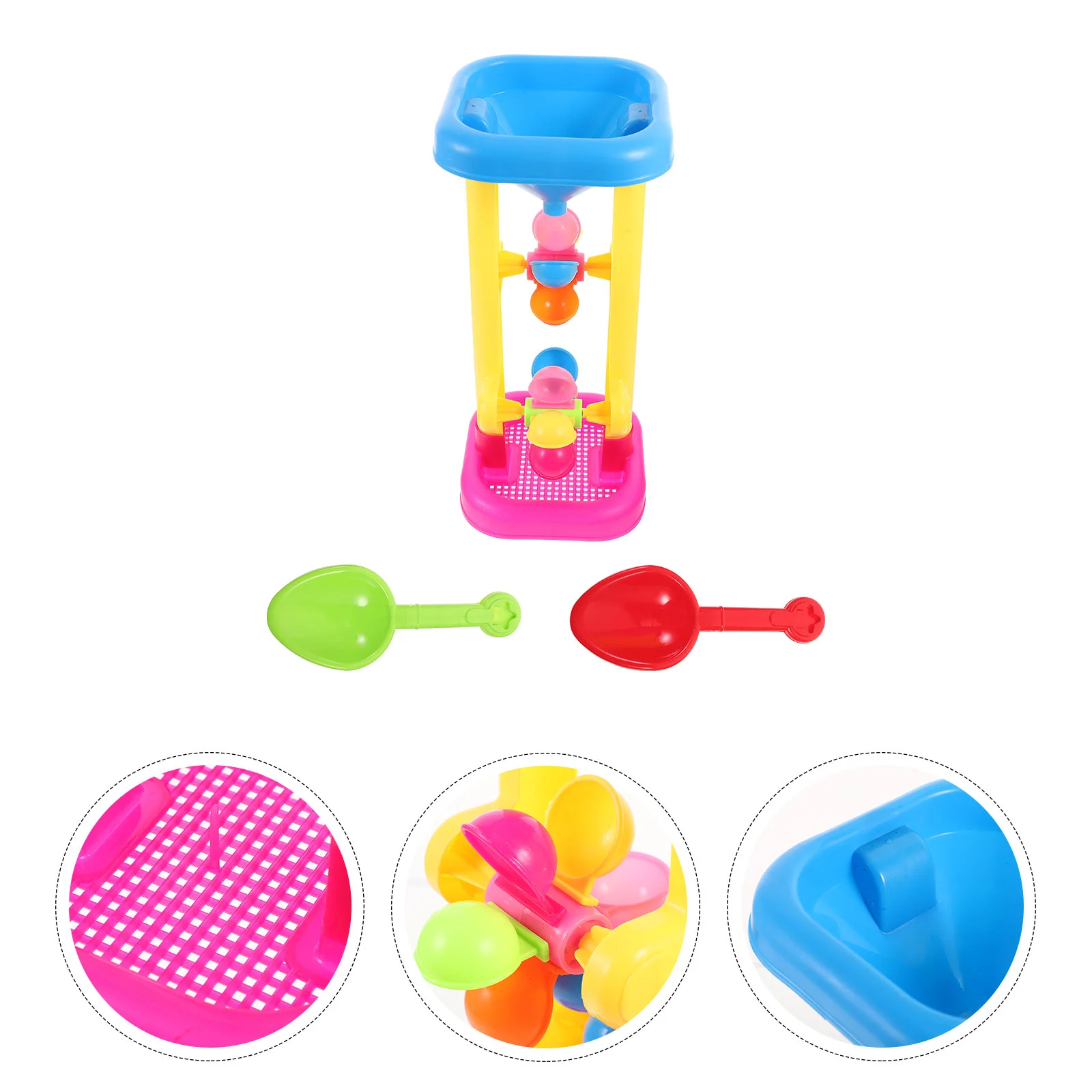 

Water Wheel Toy Set Plastic Kids Beach Sandbox Toys Outdoor Beach Sand Hourglass Water Sifting Funnel Summer Beach Sand Table