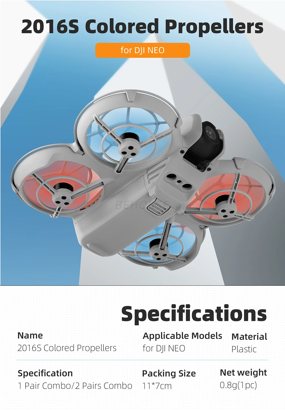 Description Picture 2 of itemPropellers for DJI Neo Drone Replacement Provide Efficient Stable Propulsion Blade Props Spare Parts Accessories