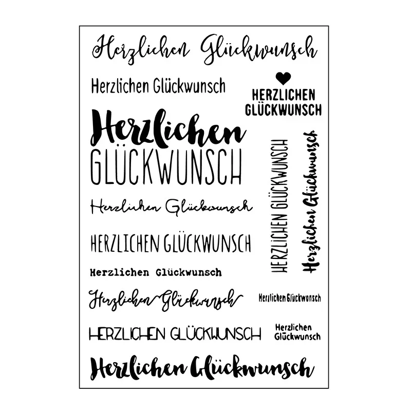 German Series Clear Stamp DIY Scrapbooking Card Making Clear Stamps Craft Supplies Silicone Seals Retro Abstract Scrapbook Arts clear stamps clear rubber stamps