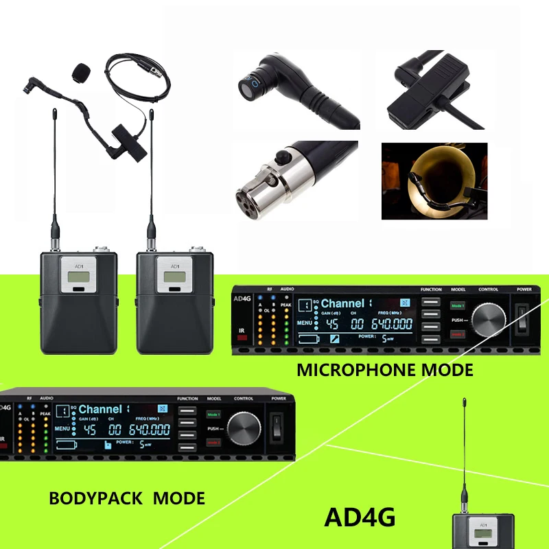 ya ad4g saxophone wireless microphone system beta98hc saxophone condenser pickup microphone uhf long distance high quality