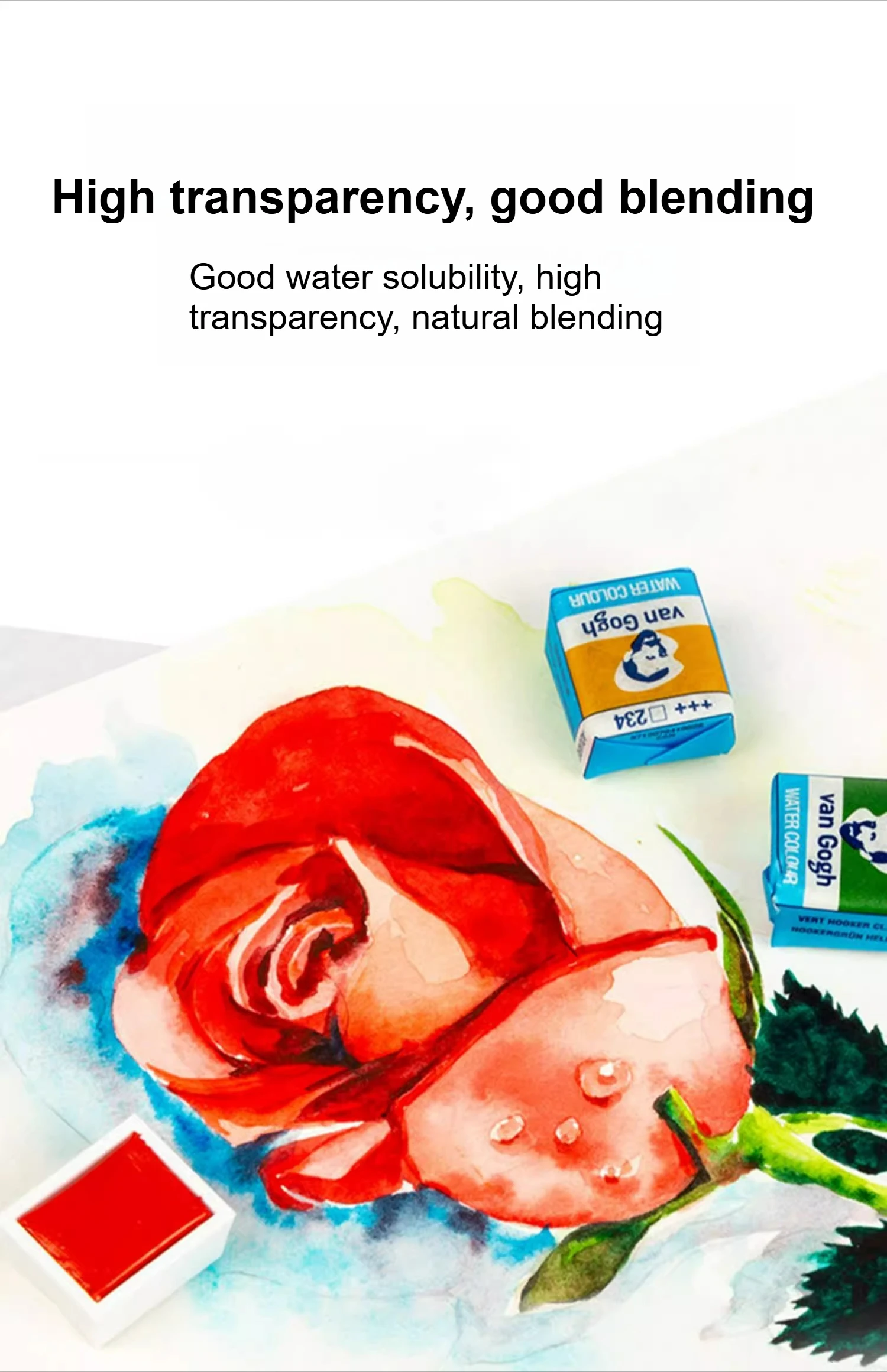 TALENS VAN GOGH Aquarellfarben, röhrenförmig, 10 ml, Aluminiumrohrfarben, Aquarell-Set, glatte Paste, lebendige Farben zum Malen – Detail 6