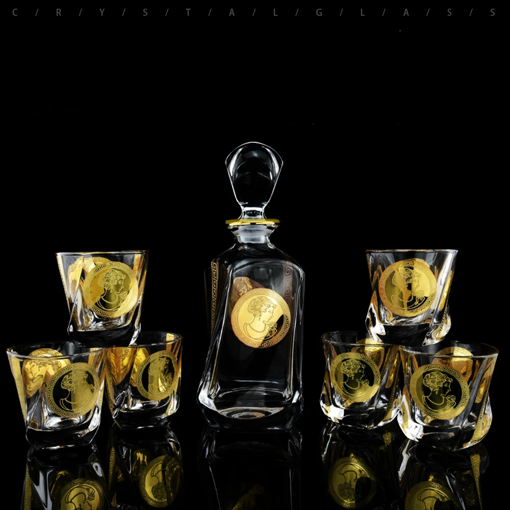 Carafe à Whisky En Forme D'Animal - Verre, 120 Ml - Loup, Éléphant, Chouette - Décoration Bar Amusante